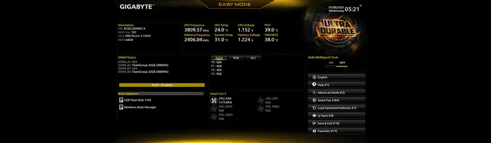 Gigabyte | A520M K V2 1.0 M/B | Processor family AMD | Processor socket AM4 | DDR4 DIMM | Memory slots 2 | Supported hard disk d