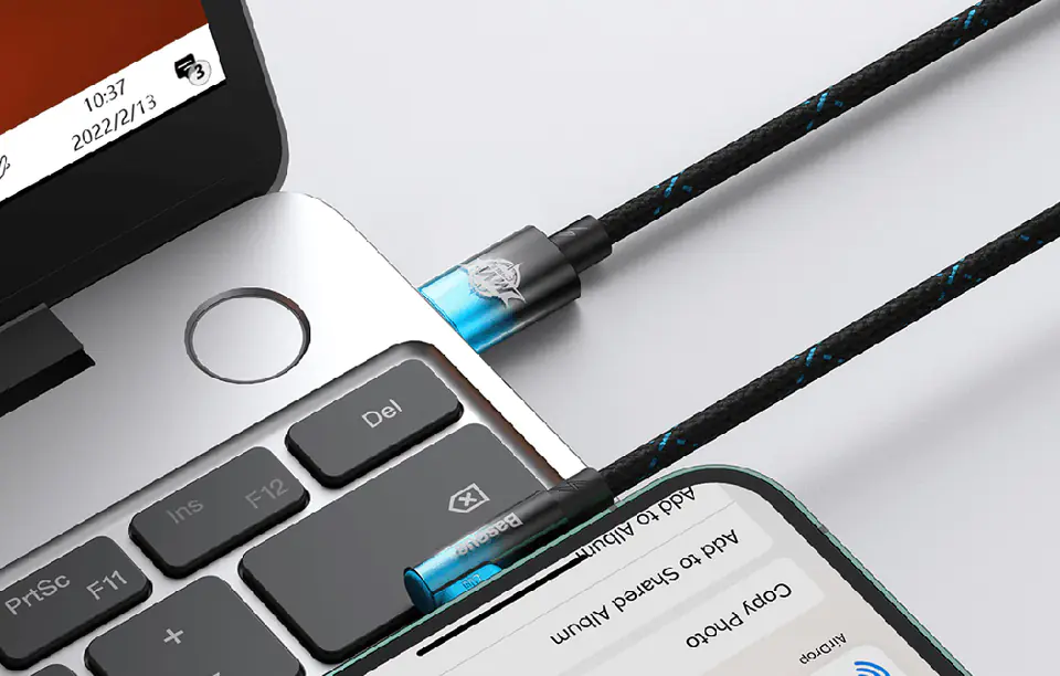 Kabel USB-C do Lightning Baseus MVP 20W 1m (czarno-niebieski)