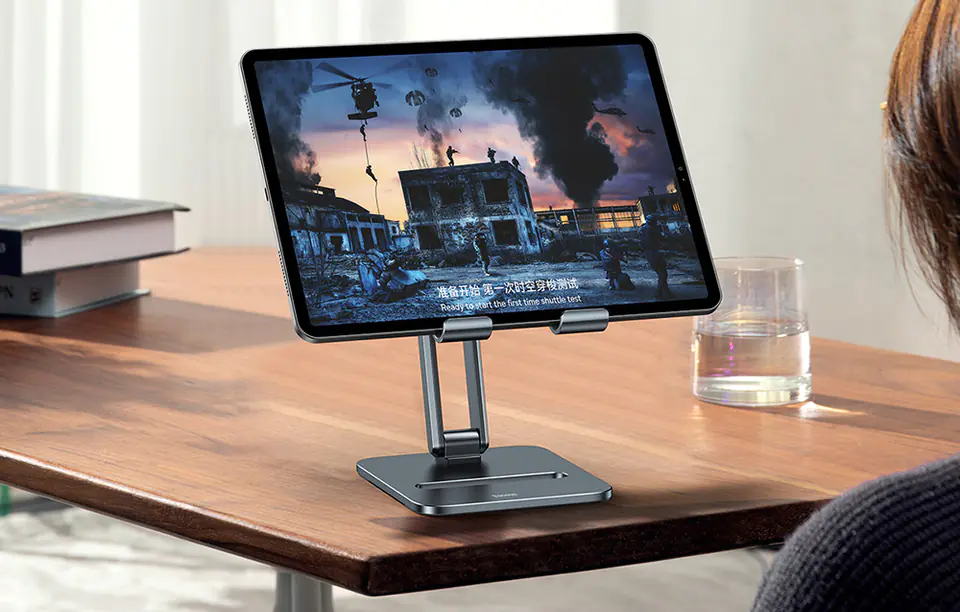 Podstawka stojak uchwyt Baseus Biaxial na tablet (szara)
