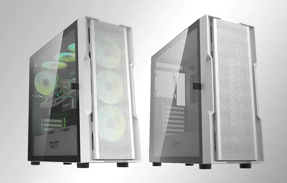 Computer case Darkflash DK431 + 4 fans (white)