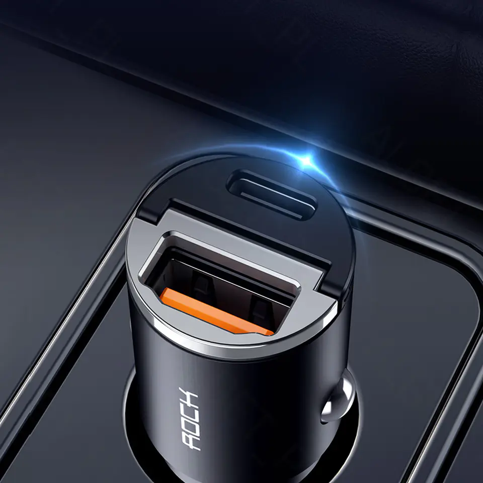 ROCK H15 Car charger USB-A USB-C PD 30W