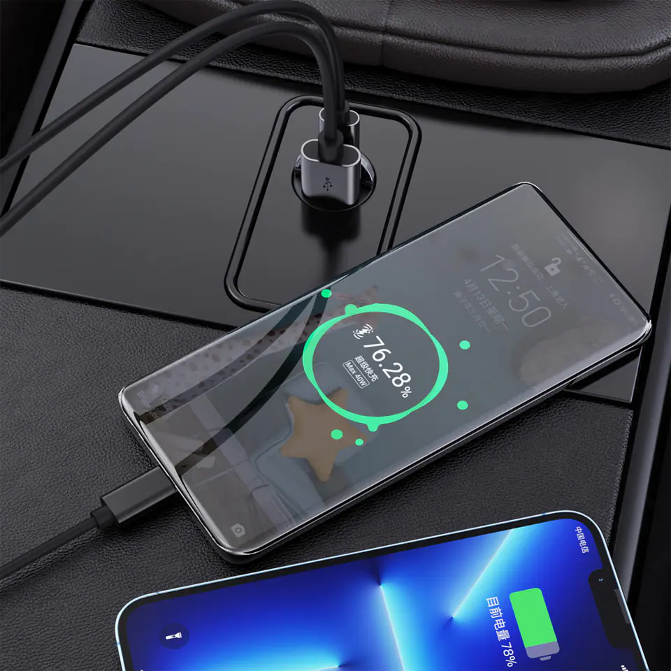 ROCK H15 Car charger USB-A USB-C PD 30W