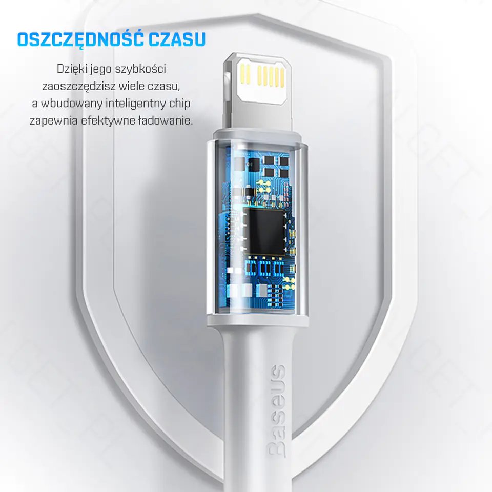 BASEUS Kabel USB-C do Lightning PD 20W 1m Niebieski