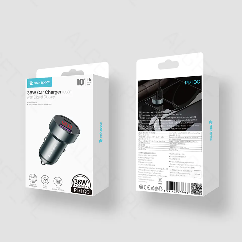 ROCK SPACE C300 Car charger 36W