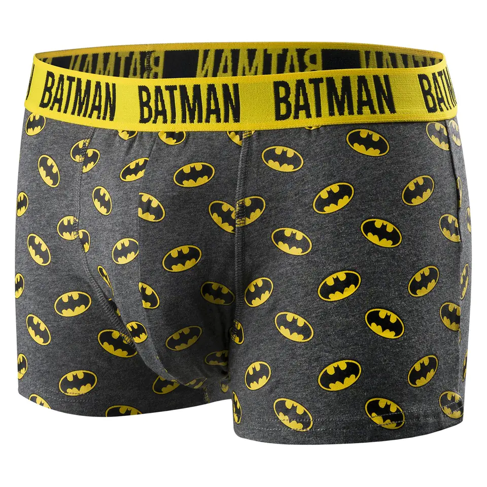 Batman Underwear, Mens Batman Underwear, Trademark Bat Logo Black Boxer  Shorts