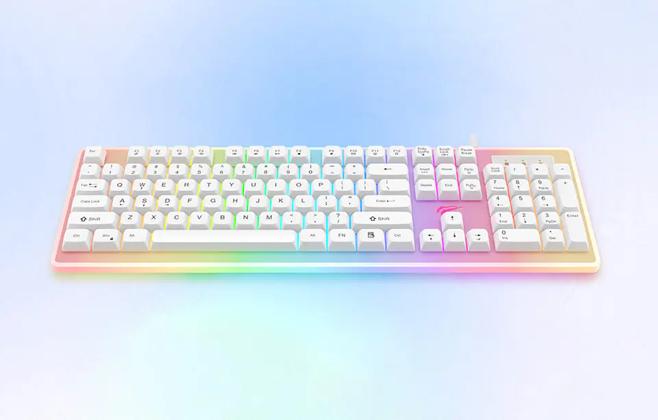 Havit KB876L RGB Gaming Keyboard (White)