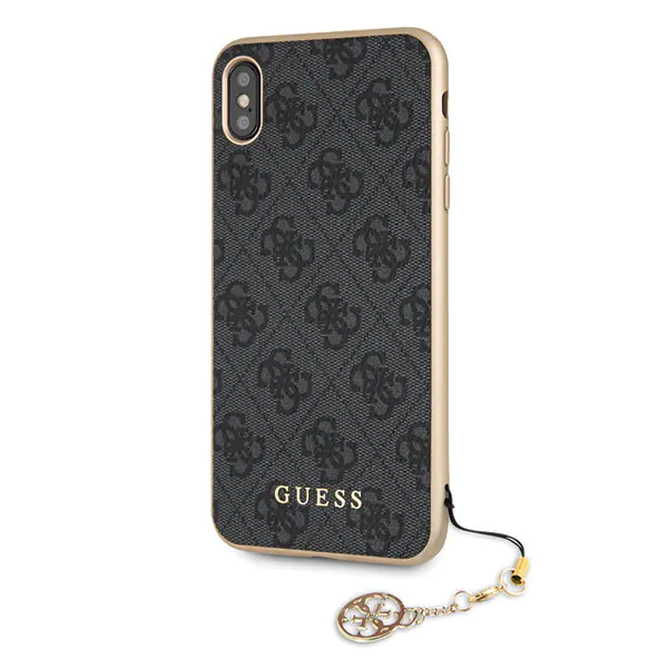 Guess GUHCI65GF4GGR iPhone Xs Maxgrey/szary hard case 4G Charms Collection