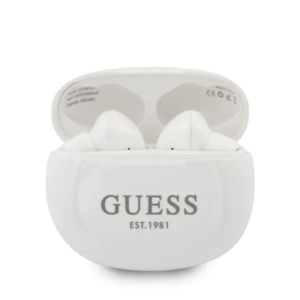 Guess słuchawki Bluetooth GUTWS1CWHTWS + stacja dokująca biały/white