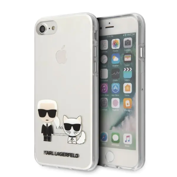 Etui ochronne na telefon Karl Lagerfeld KLHCI8CKTR do Apple iPhone 7/8/ SE 2020/2022 hardcase Transparent Karl & Choupette