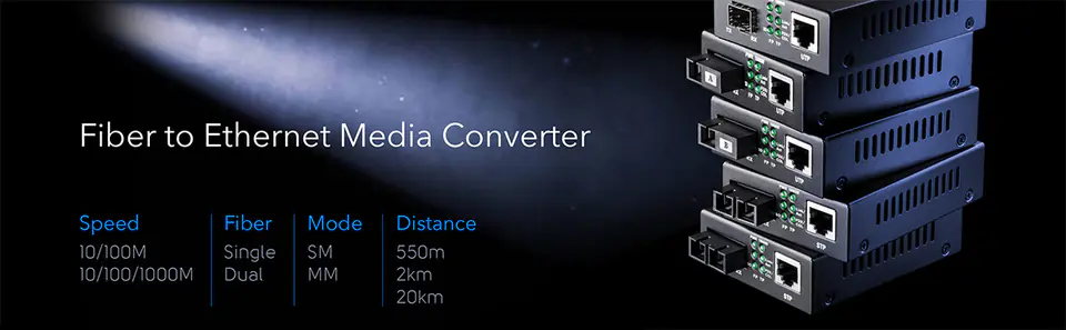 Cudy MC100GSB-20B Fiber Optic Media Converter