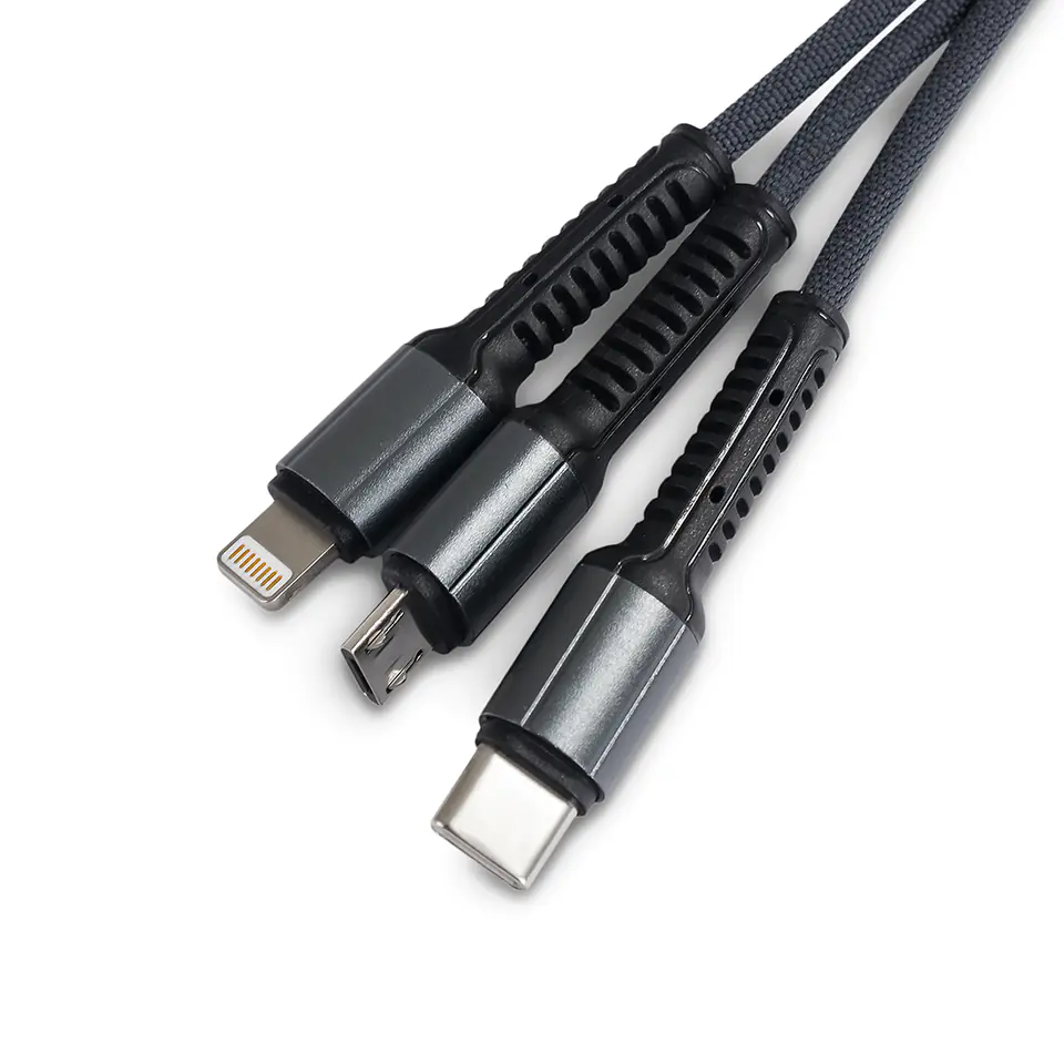 3in1 USB-A - USB-C + Micro + Lightning LDNIO cable