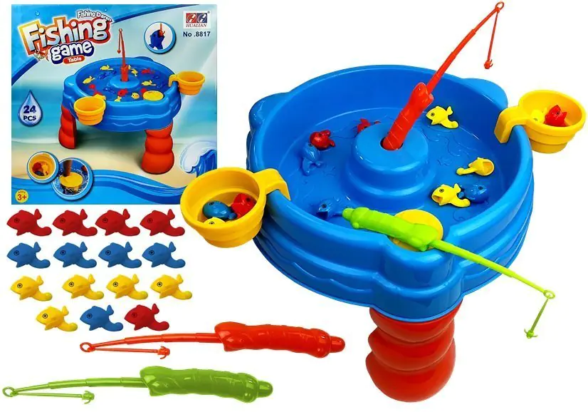 Fishing Set with Fishing Rods 15 pieces of Fish