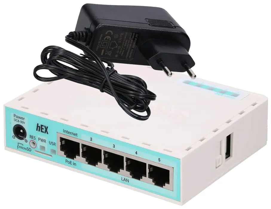 RouterBoard Mikrotik RB750 GR3 hex z zasilaczem