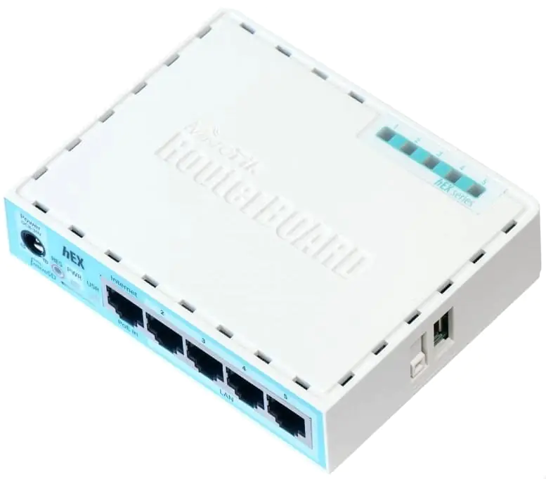 Mikrotik RB750 GR3 hex widok z góry