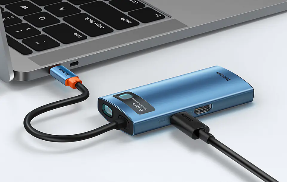 6in1 Baseus Hub USB-C to 3x USB 3.0 + HDMI + USB-C PD 4K HD Adapter