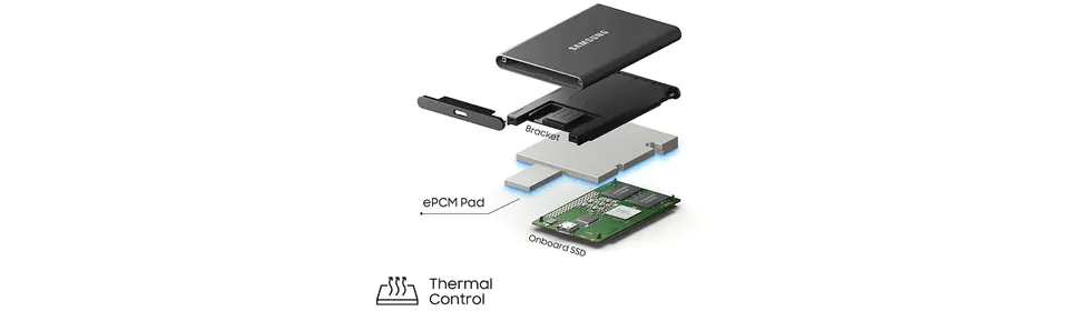 Dysk zewnętrzny SSD Samsung T7 1TB USB 3.2 (czerwony)