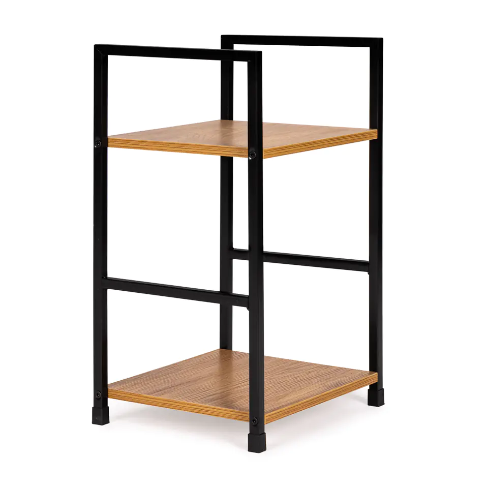 Wooden bookcase modern bedside table 2 shelves LOFT