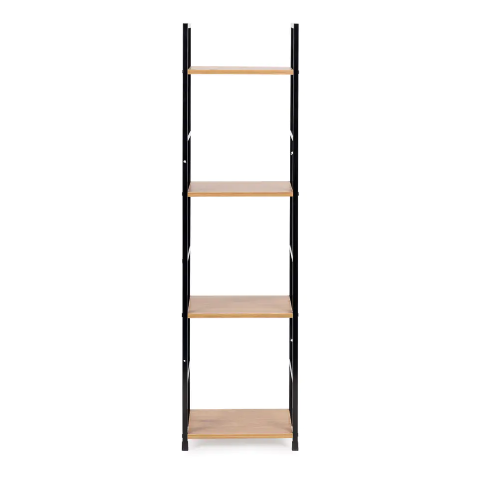 Wooden bookcase modern metal frame LOFT 4 shelves