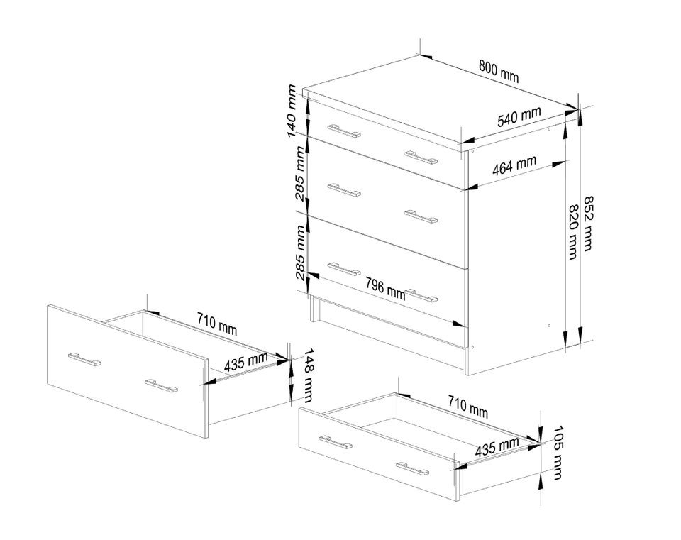 KITCHEN CABINET S80 SZ3 WITH LIMA WORKTOP