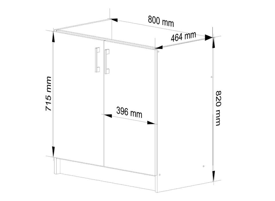 KITCHEN SINK CABINET S80ZL LIMA