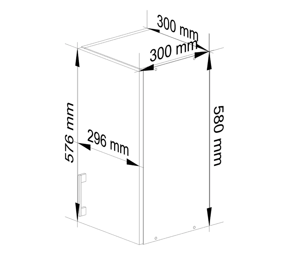 Szafka LIMA W30 /580/ BIAŁY/DĄB SONOMA