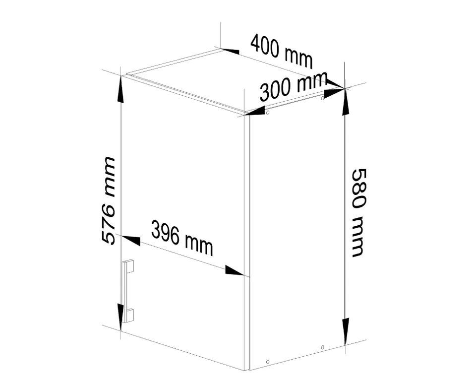 Szafka LIMA W40 /580/ BIAŁY/DĄB SONOMA