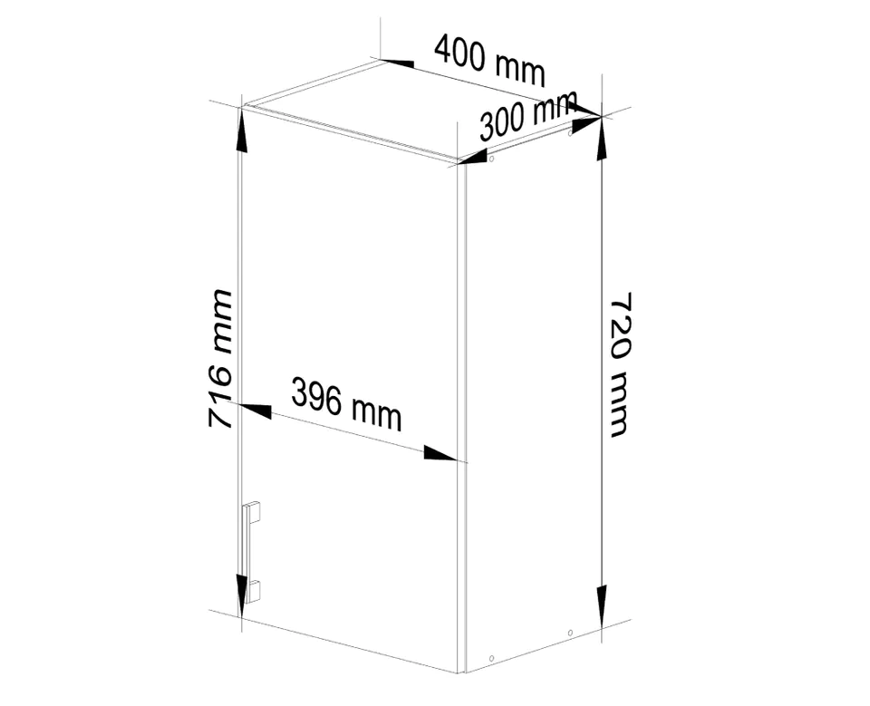 SZAFKA KUCHENNA WISZĄCA W 40cm D1 H720 LIMA