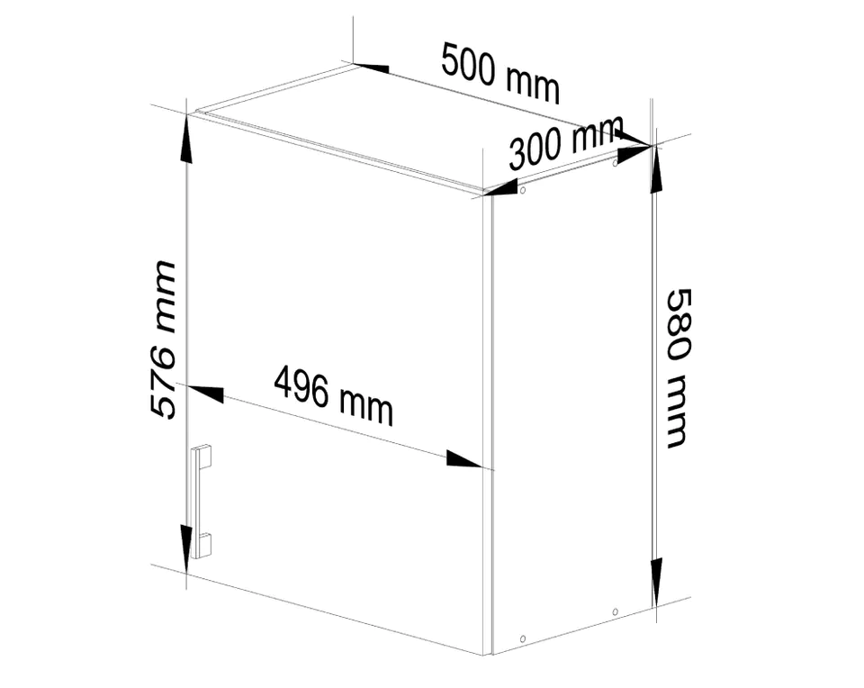 Szafka LIMA W50 /580/ BIAŁY/DĄB SONOMA