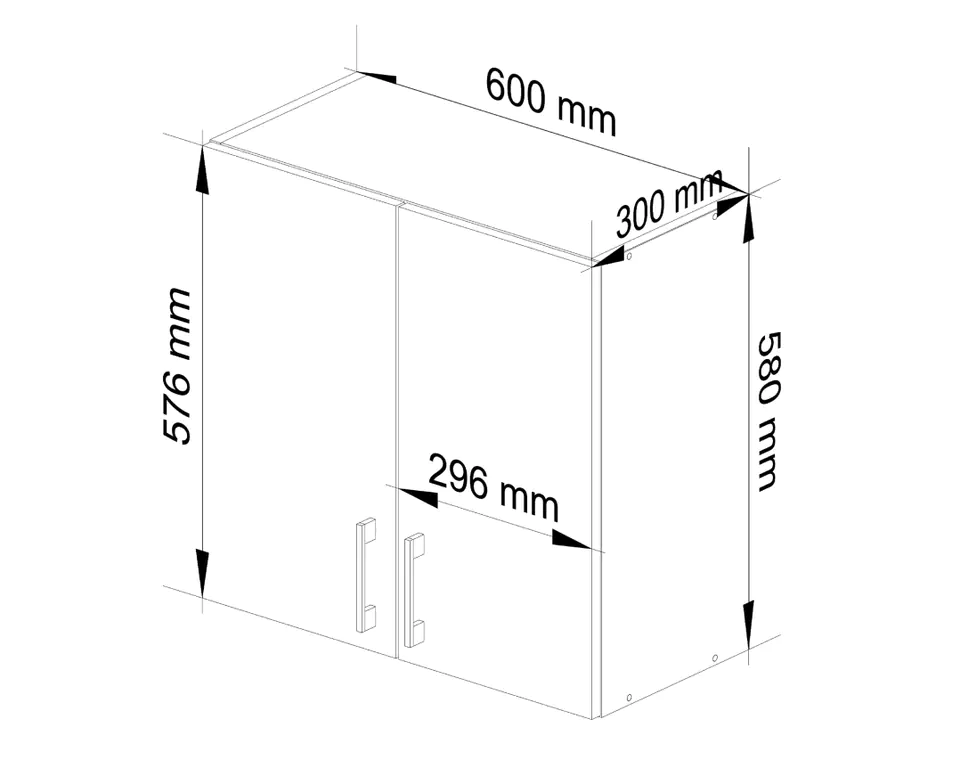 Szafka LIMA W60 /580/ BIAŁY/DĄB SONOMA