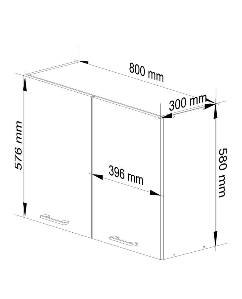 Szafka OLIWIA W80 H580 BIAŁA