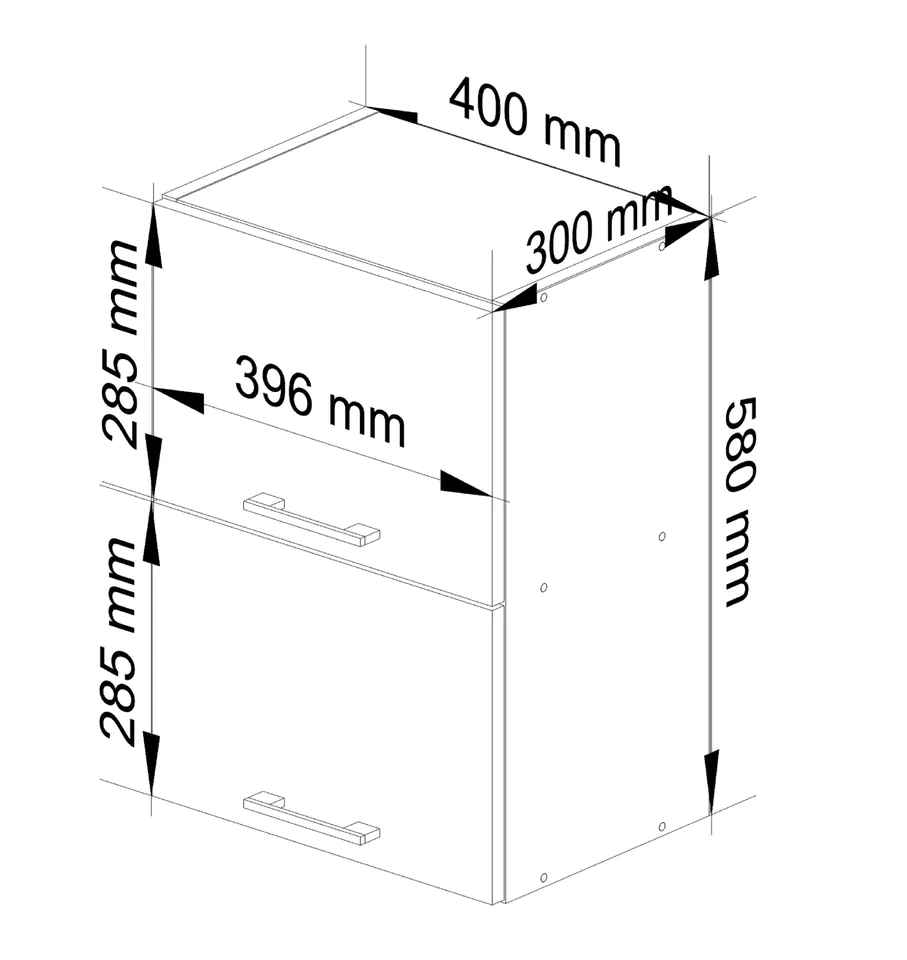 Szafka OLIWIA W40 G2 H580 BIAŁA