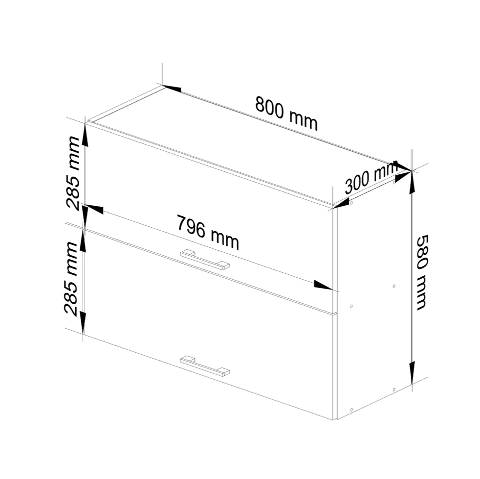 Szafka OLIWIA W80 G2 H580 BIAŁA