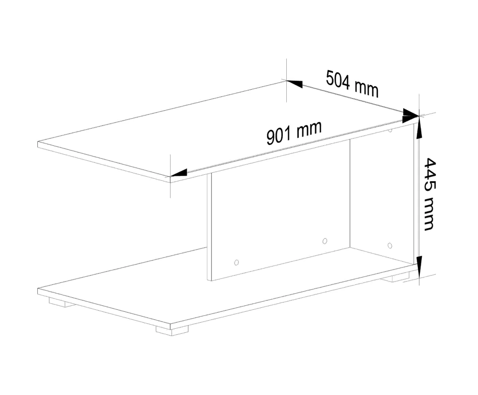 COFFEE BENCH MARGO WHITE