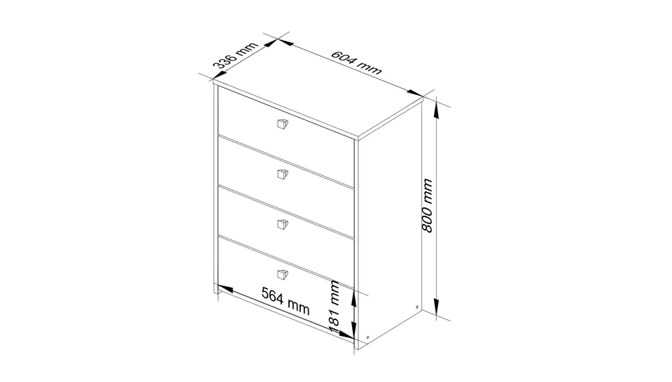 SHOE CABINET 4 HINGED DOORS 60 cm WENGE