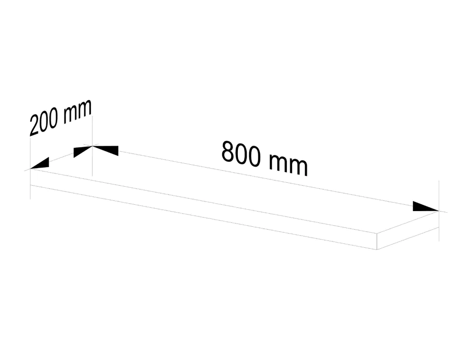 SHELF PS-4 80cm WHITE