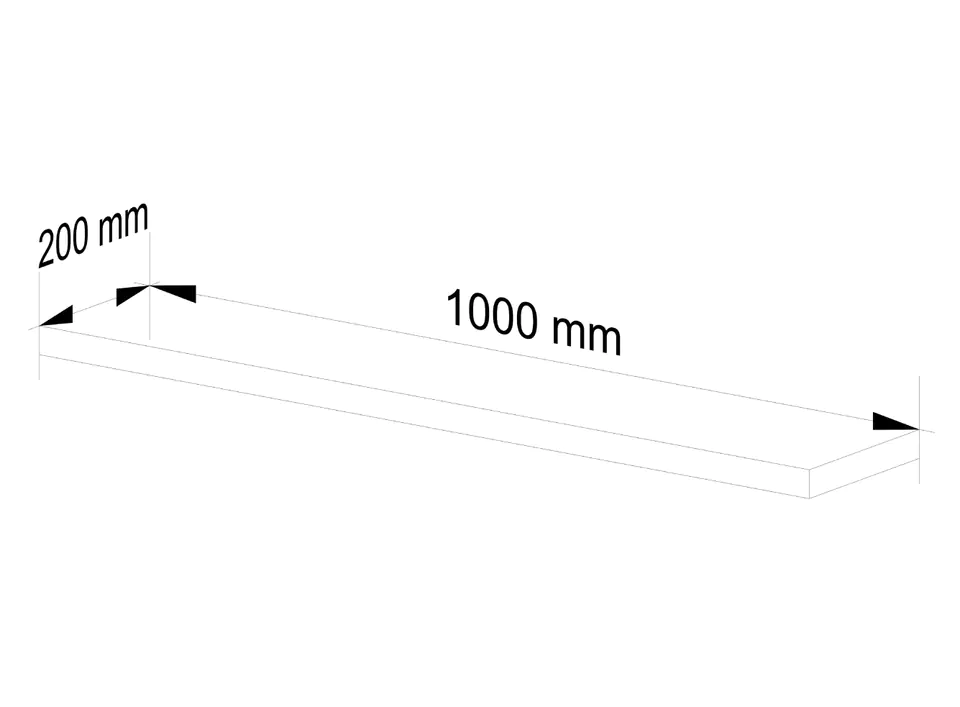 SHELF PS-5 100cm ALDER