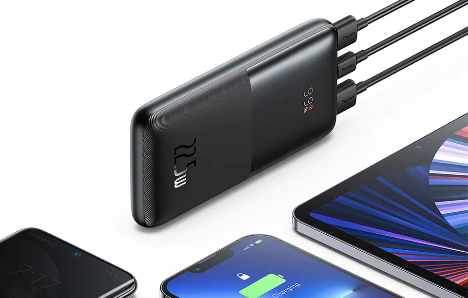 Powerbank Baseus Bipow Pro 10000mAh, 2xUSB, USB-C, 22.5W (czarny)