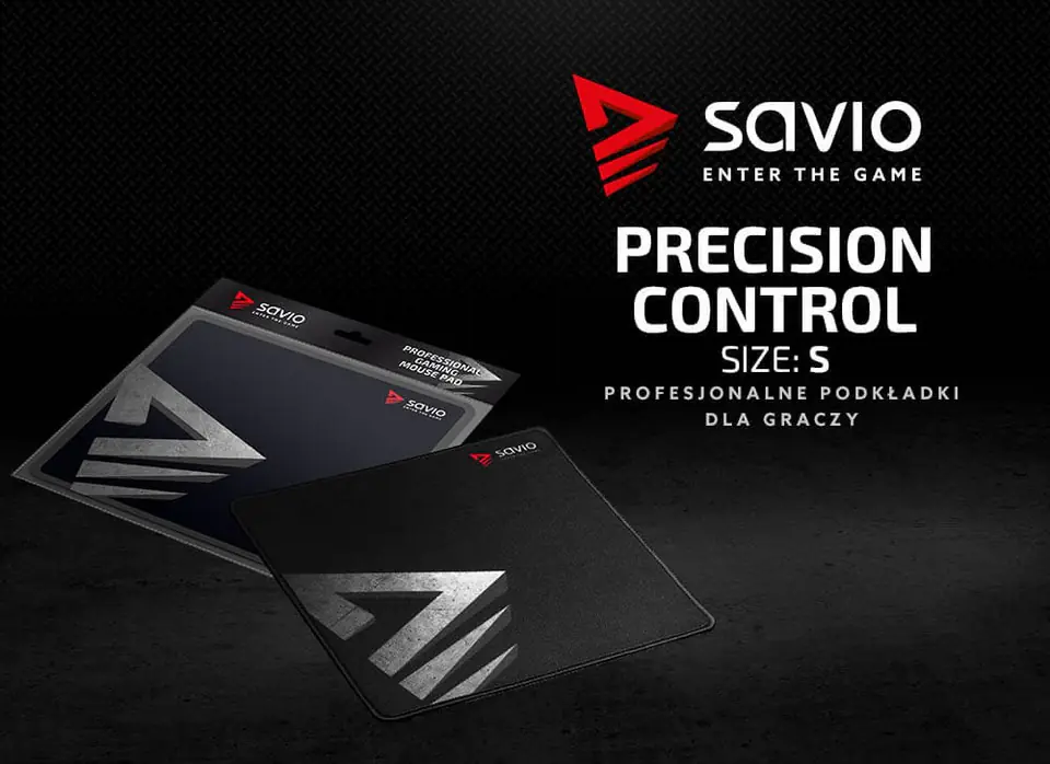 Podkładka pod mysz gaming SAVIO Precision Control S 250x250x2mm, obszyta