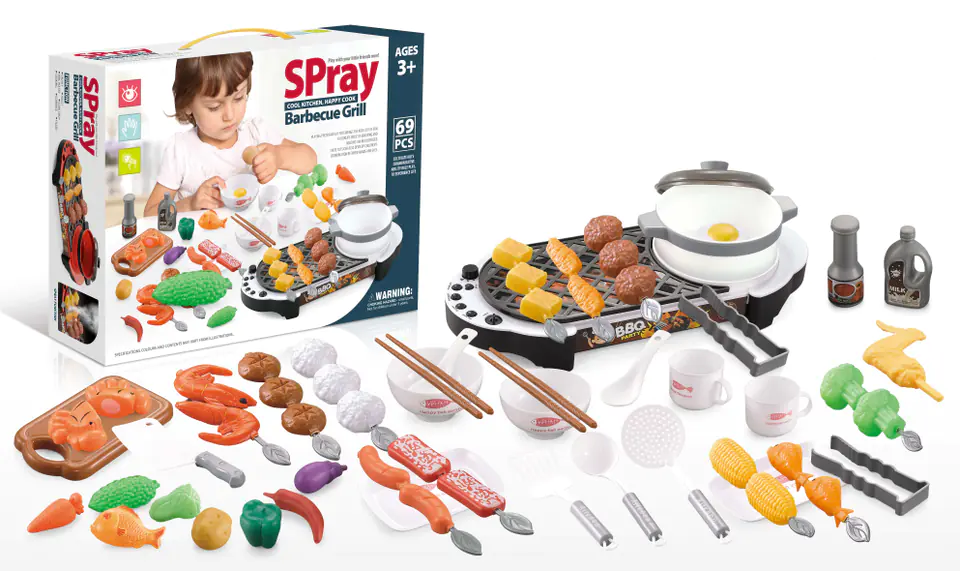Mini kitchen grill accessories for children's kitchen