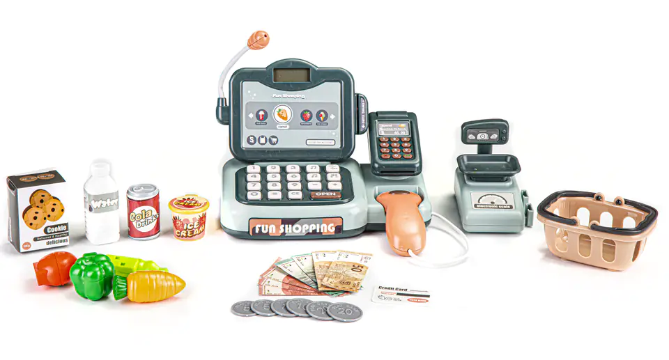 Cash register products, scanner, calculator, sounds