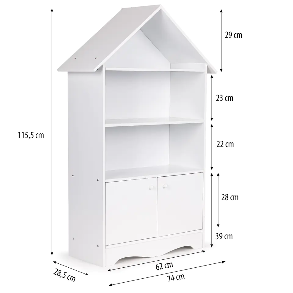 Shelving cabinet Toy house for children library Ecotoys