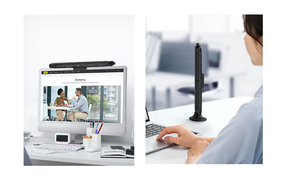 Baseus Refreshing Desk Fan with Monitor Mount (Black)