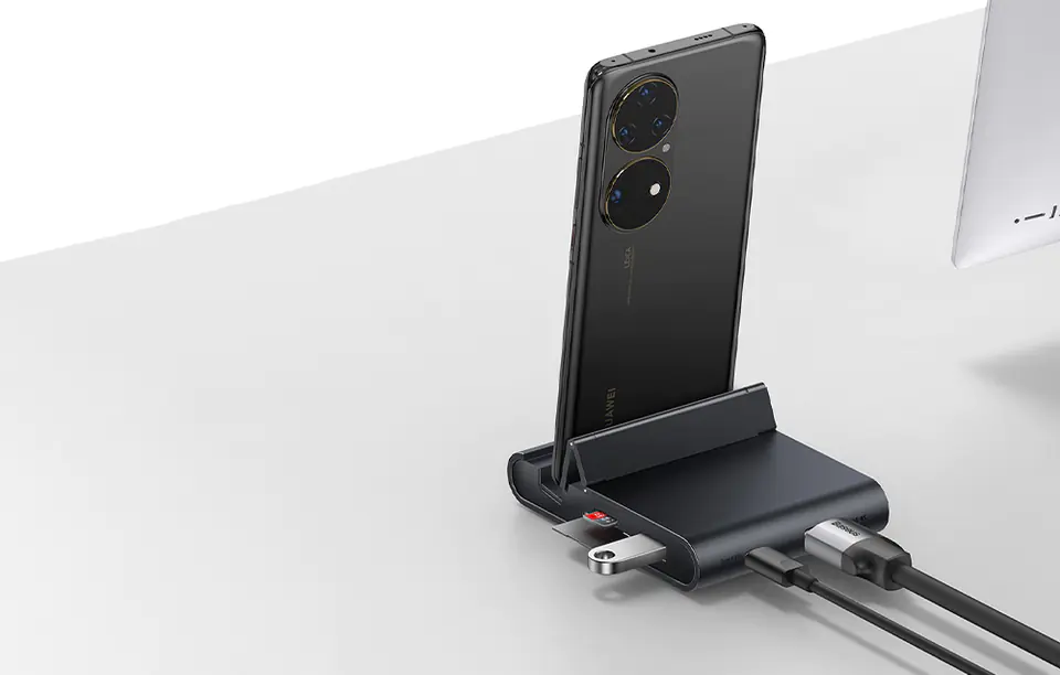 Docking station, USB-C HUB Baseus Mate Docking Pro for smartphones, PD, 100W (Black)