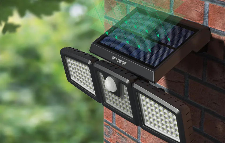 Outdoor LED solar lamp Blitzwolf BW-OLT9 with motion and dusk sensor