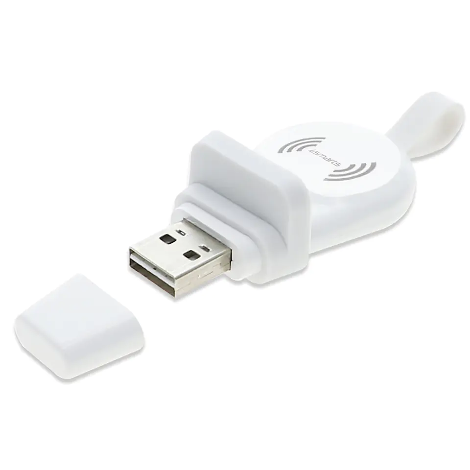 4smarts Ładowarka indukcyjna VoltBeamMini dla Apple Watch 1-8/SE z kablem 1m USB-A 2.5W biały/white 462332