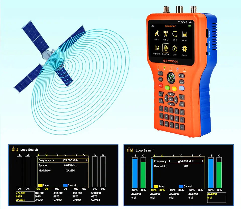 Miernik Digital Satellite Finder FreeSAT V8 PRO