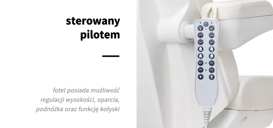 Fotel kosmetyczny elektryczny obrotowy Azzurro 873 pedi biały