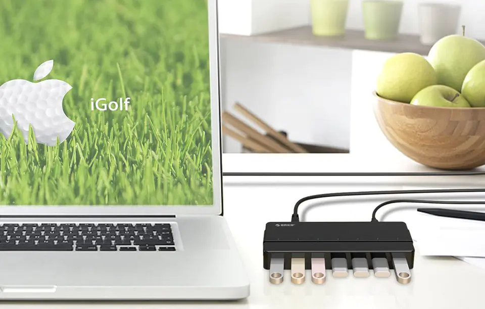 " Adapter Hub Orico 7xUSB 3.0 (czarny)"