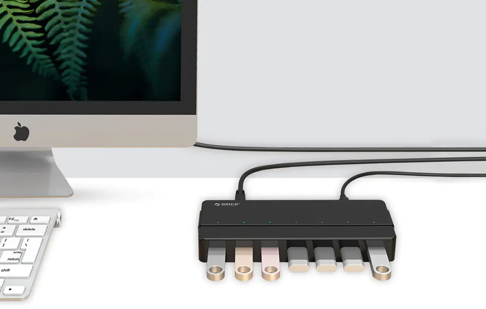 " Adapter Hub Orico 7xUSB 3.0 (czarny)"