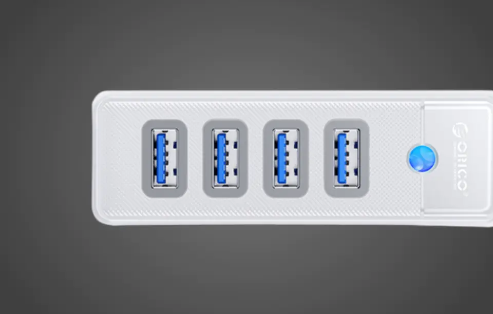 Adapter USB-C to 4x USB 3.0 Orico, 5 Gbps, 0.15m (white)